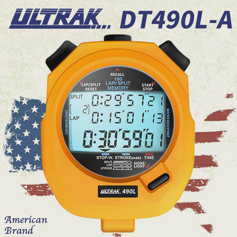 电子秒表dt490l志尔定ultrak奥赛克100道3排显示计时器田径夜光
