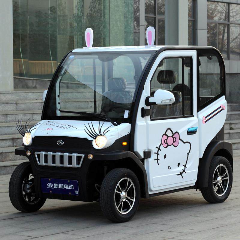 新能源老头乐电动四轮代步汽车家用成人小型女士接孩子电轿观光车