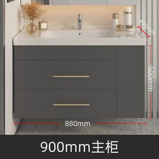 陶瓷一体盆304不锈钢浴室柜组合厂台盆柜卫生间洗脸池洗漱台洗手