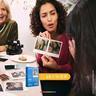 相纸宝丽来600系列拍立得相纸彩色白边相机胶片polaroid一次成像