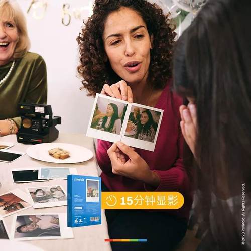 相纸宝丽来600系列拍立得相纸彩色白边相机胶片polaroid一次成像