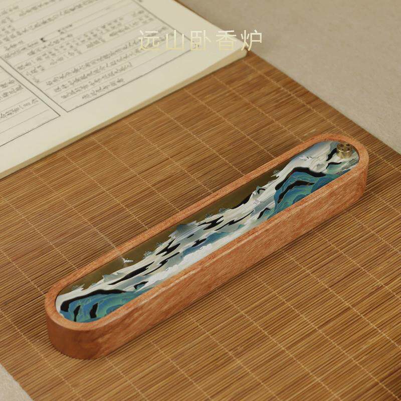 隐香香器香薰线香炉家用室内沉香香插禅意摆件山道线香盒创意香炉