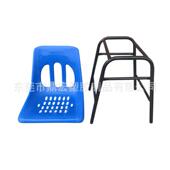 防静电工作椅塑料成人靠背椅加固塑料铁脚椅凳车间靠背工作椅45高