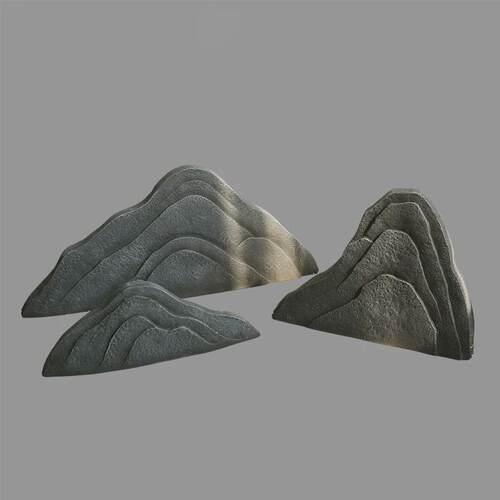 玻璃钢仿真石头简约片石楼梯景观假山园林造景假山石景观石摆件