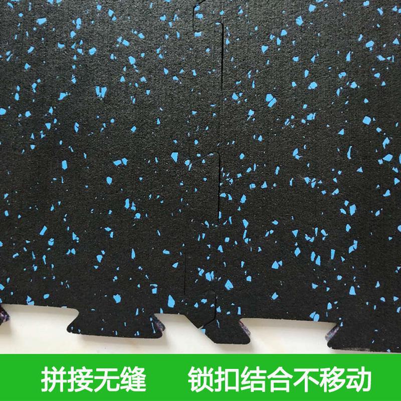 健身房橡胶地板地垫拼接锁扣复合家用杠哑铃隔音减震垫健身房地垫