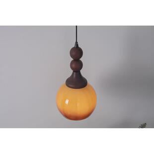 中古床头小吊灯中古南洋风法式美式设计师单头实木主卧室床头吊灯