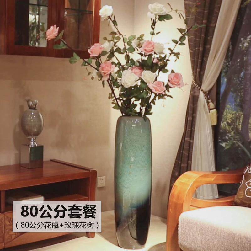 大花瓶插花客厅落地摆件大号特大摆两边电视柜的插腊梅的银柳专用