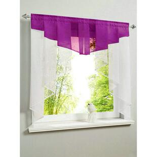 窗纱绣花多色简约高密度特丽纶纱 拿折信封式 欧式 简约窗帘穿杆式