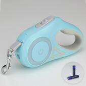 新款 led发光狗绳宠物牵引绳自动伸缩牵狗绳遛狗绳狗狗用品绳子