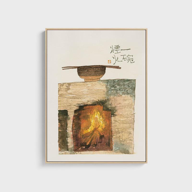 牡丹花卉餐厅玄关过道挂画花开富贵竖版新中式客厅装饰画法式田园