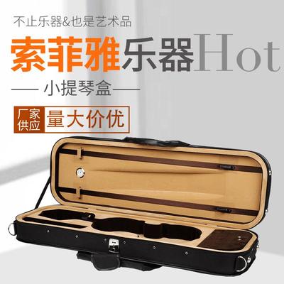 小提琴盒双面鼓抗压型泡沫帆布小提琴方盒带锁双肩背