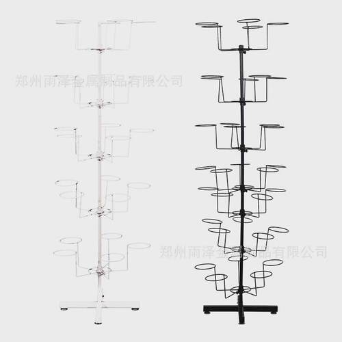 七层帽架帽子展示架帽子收纳铁艺欧式挂架衣帽架组装帽托落地架