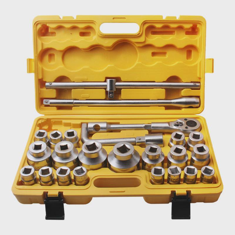 弗特3/4系列梅花套筒26件套机械维修组套工具20mm+25mm重型塑盒