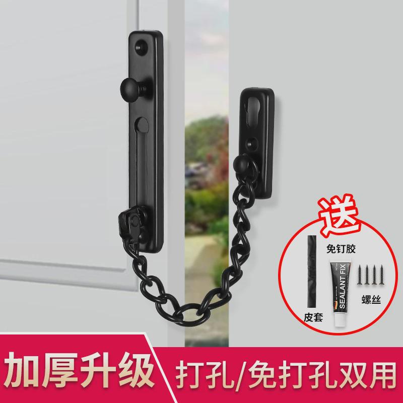 免打孔不锈钢搭扣锁扣老式木门明装插销度直角推拉门扣门栓门锁