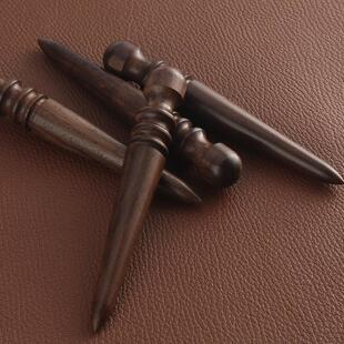 檀木打磨棒 手工DIY皮革封边打磨抛光棒 圆木打磨皮边棒