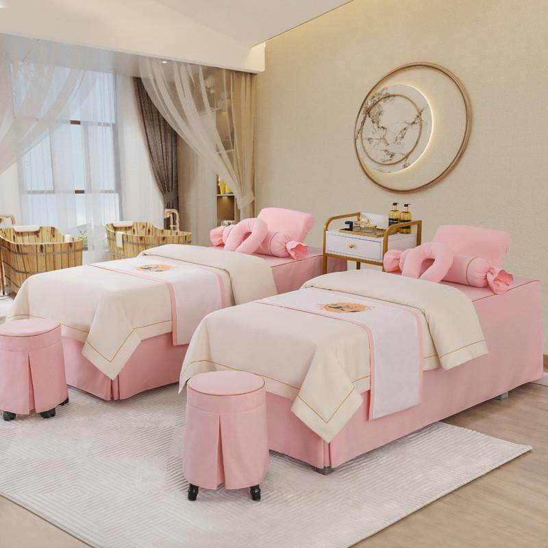 高档棉麻理疗美容院专用床单床套按摩美容床罩四件套洗头床罩批发,床上用品,床裙,淘宝优惠券,粉丝福利购,淘宝优惠卷