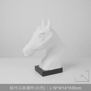饰马家居客厅工艺品摆件摆设样板房间售楼处电视柜 简约现代创意装