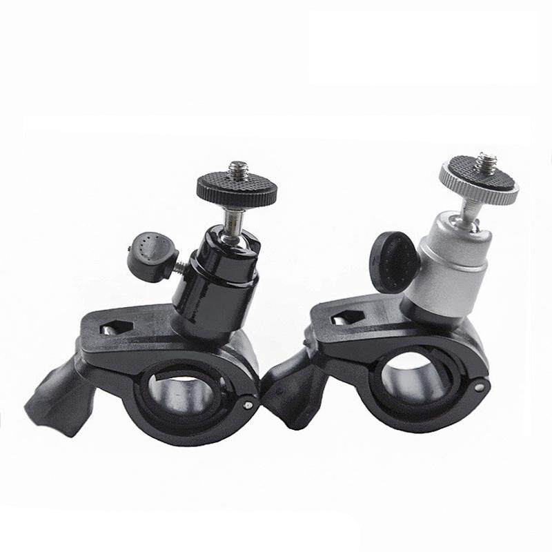 自行车/摩托车固定夹1/4螺丝360度旋转云台支架运动相机管夹支架