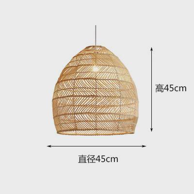 吊灯日式创意个性餐厅灯酒店客房藤玄关侘寂风手工书房艺单头吊灯