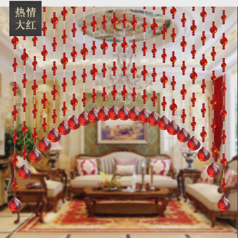 水晶珠帘门帘卫生间网红帘子挂帘隔断玄关餐厅客厅卧室阳台免打孔