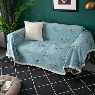 加厚雪尼尔全盖沙发巾马车防滑弹力多功能四季通用沙发垫沙发盖巾