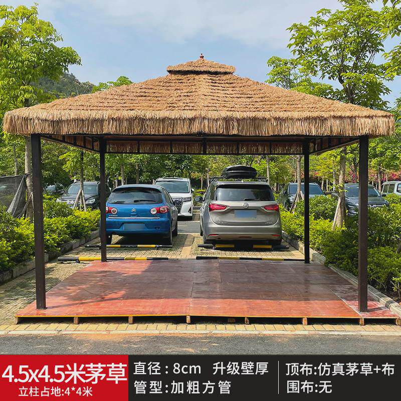 雨棚室外四脚摆摊大伞农家乐餐饮新品遮阳棚庭院帐篷户外茅草凉亭