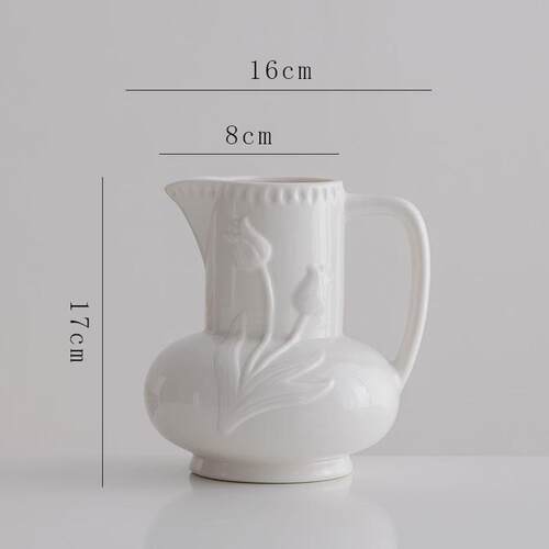 蜀门水培花瓶北欧简约创意陶瓷装饰干花白色客厅插花玄关摆件花器
