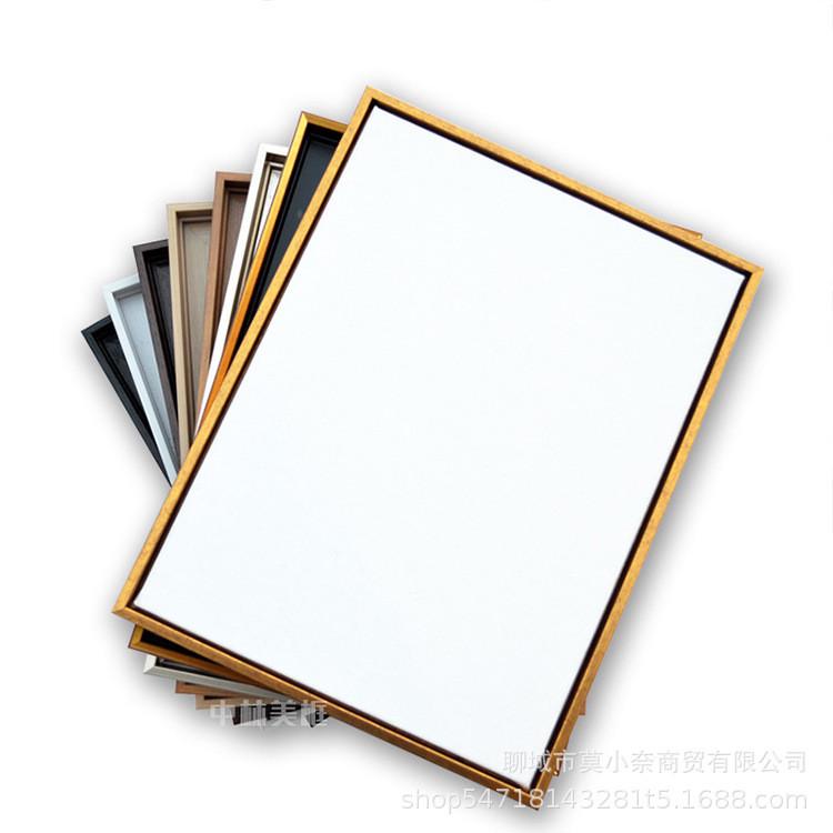 芯装裱diy画框定制内免丙烯涂层亚麻布空白装饰画挂画油画布定做图片