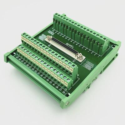 SCSI68芯针DB孔式采集卡转接 中继端子68P芯端子台端子板可上导轨