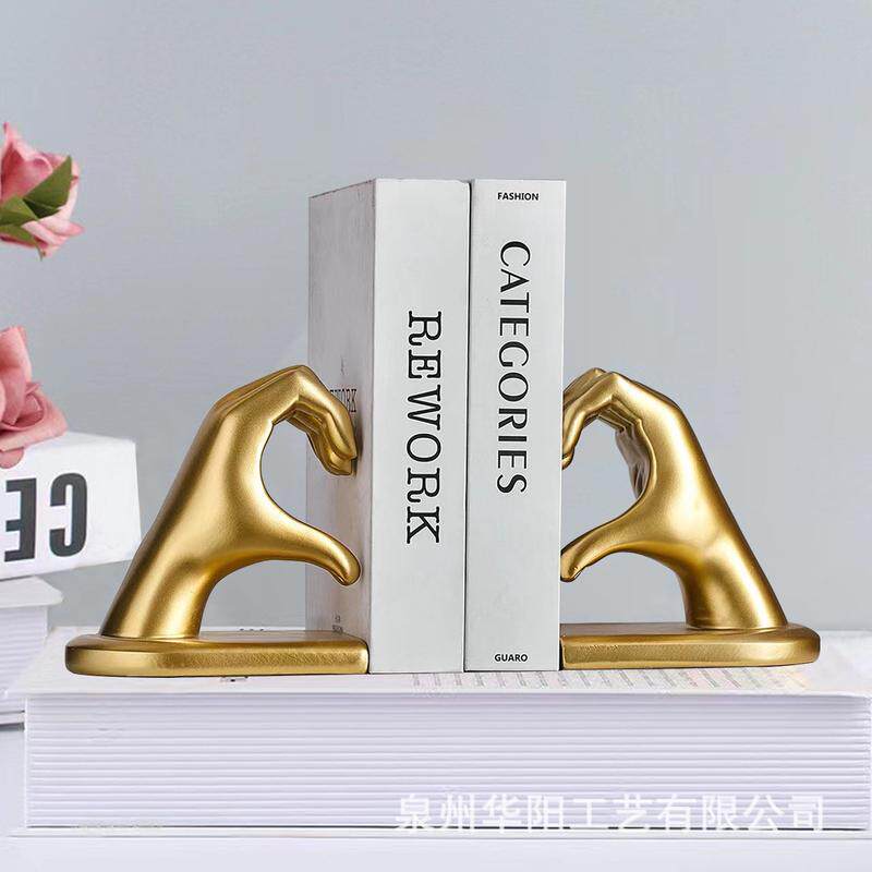 双爱心书档母亲节情人节爱心手指树脂工艺品家居室内摆件装饰