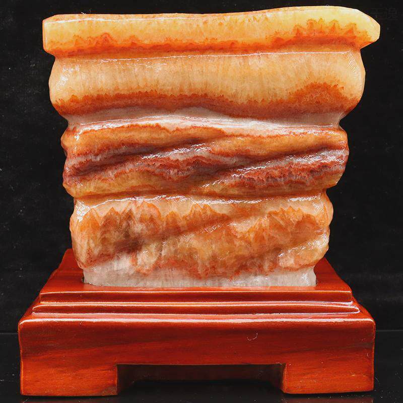 摆件石天广西肉石然柳州红烧肉腊肉五花肉猪肉15*14*8cm3740g