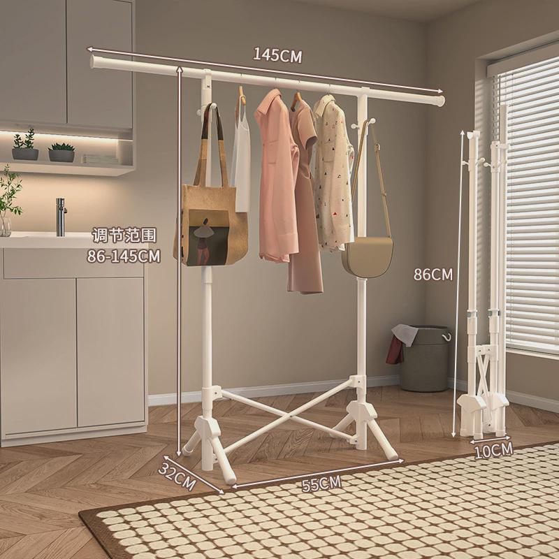 2024折叠晾衣架阳台家用室内占地方的挂衣架不简易晒衣落地卧室