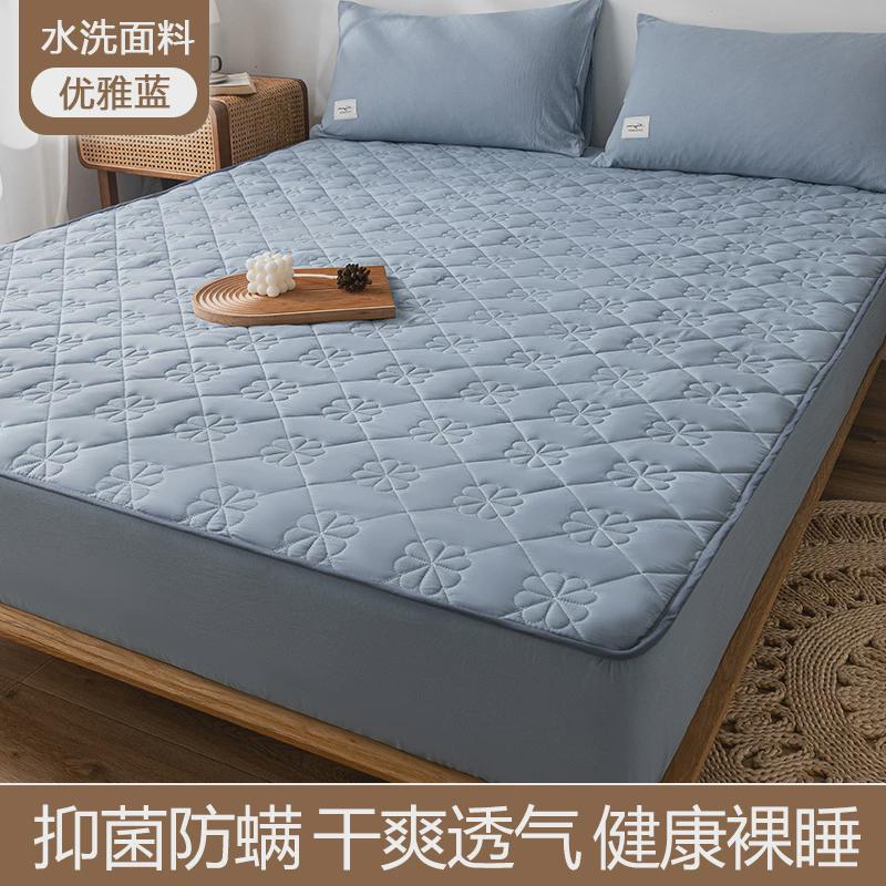 床笠单件加厚棉床罩席梦思床垫保护套三件套夹防滑床单秋冬新款