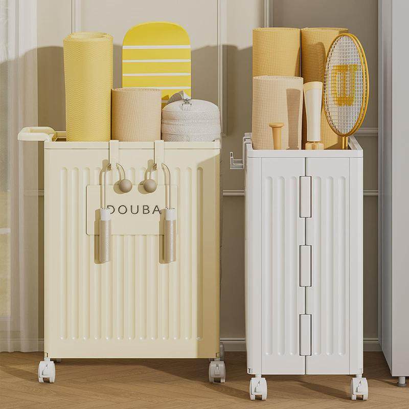 小推车瑜伽垫收纳筐带轮运动工具收纳盒健身器材置物篮多用手提车,收纳整理,收纳箱,淘宝优惠券,粉丝福利购,淘宝优惠卷