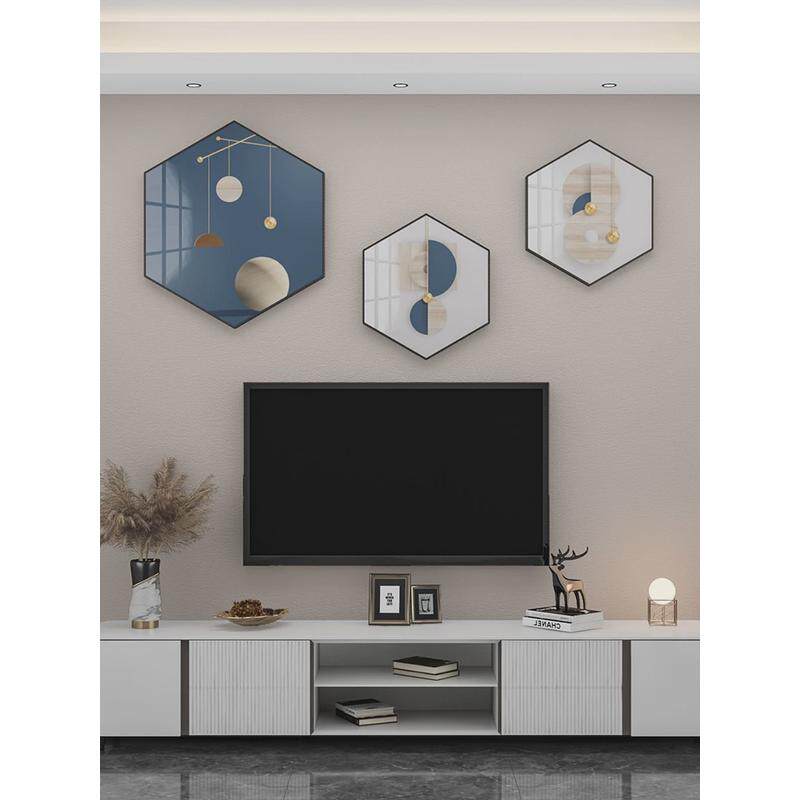 轻奢餐厅客厅装饰画高档大气创意墙面北欧电视背景墙壁画墙上挂画