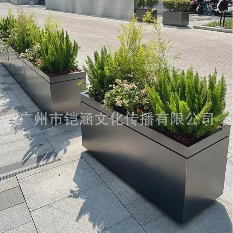 源头工厂户外玻璃钢花箱城市景观创意现代简约装饰花槽办公楼花坛