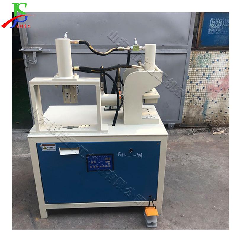 捷胜牌方管液压冲角机90度折角一次成型机机行业剪角不锈钢