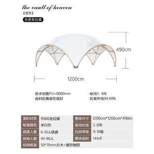 大号苍穹天幕展览天穹遮阳搭建穹顶帐篷花朵展会户外露营团建帐篷