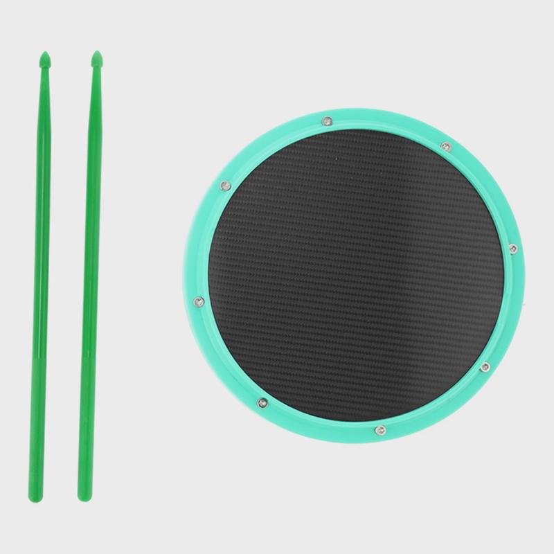 12寸哑鼓套装架子鼓练习哑鼓垫碳纤维初学入门节拍器人声哑鼓垫