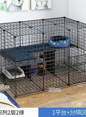猫笼子双层猫别墅中小型家用宠物围栏组装猫咪窝防逃三层猫舍