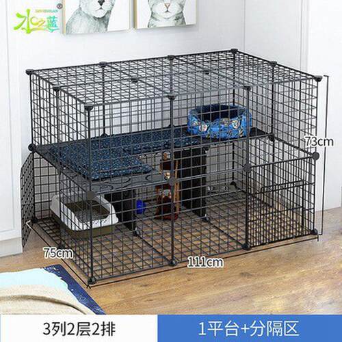 猫笼子双层猫别墅中小型家用宠物围栏组装猫咪窝防逃三层猫舍