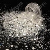 DIY注塑镭射工艺品闪粉圣诞彩色金葱粉材料Gliiter五金亮片厂家