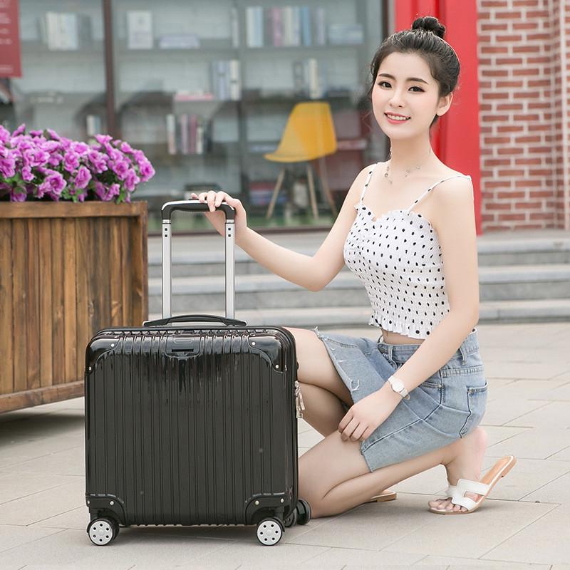 商务男横款小型拉杆箱女行李箱包20韩版旅行箱子16迷你登机箱18寸