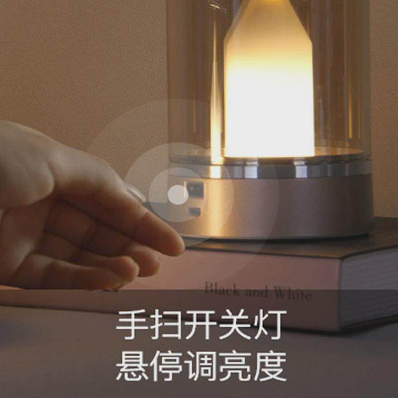 led创意小夜灯浪漫烛光灯餐厅酒吧桌面氛围灯蜡烛台灯扫手感应灯