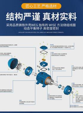 万壳w21三相低压异步电机铝高宽电压马达低噪音卧式多交流电机