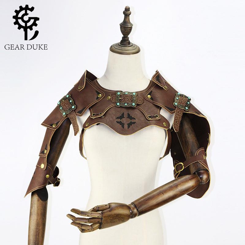 跨境蒸汽朋克衣服盔甲铠甲披肩马甲万圣节COSPLAY舞会演出道具