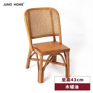 批发藤天然真小藤椅老人椅藤编小椅子餐桌椅单人休闲家用老人靠背