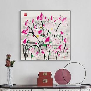 吴冠中装饰画新中式客厅沙发背景墙挂画中国风茶室水墨画日式禅意