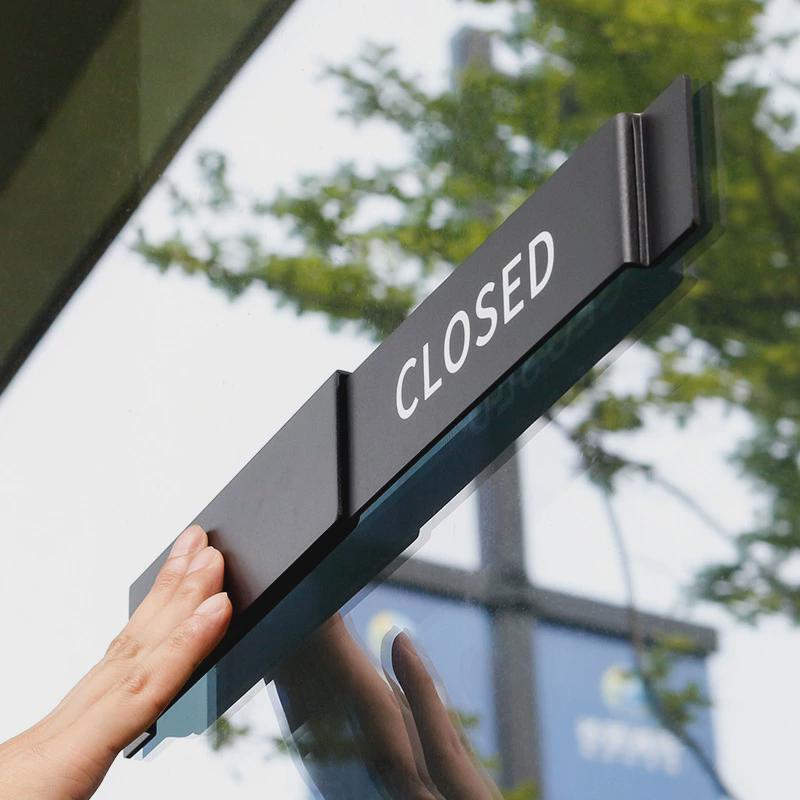 创意open店铺营业中挂牌网红店close商店餐厅橱窗定制提示标识牌
