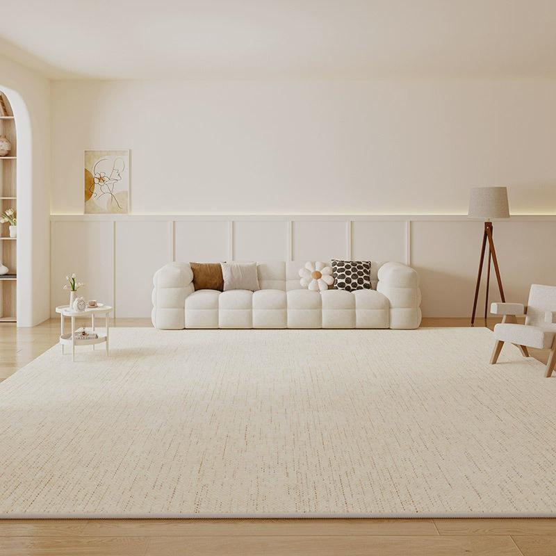 客厅地毯2024新款耐脏易打理奶油风简约高级感防水卧室茶几毯加厚